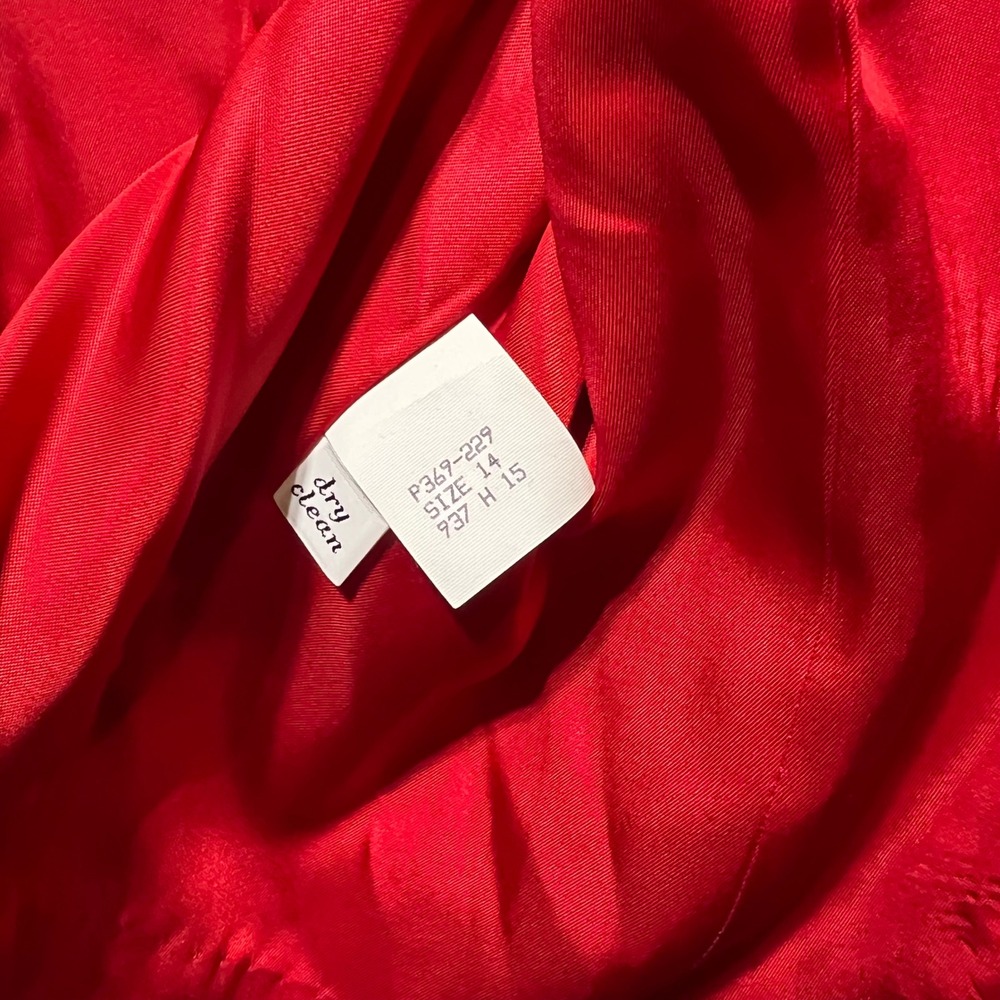 Petite Pendleton Red Wool Blazer Jacket Black Tri… - image 3